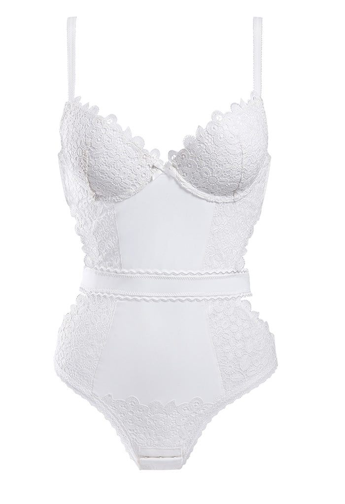 WHITE BODYSUIT LINGERIE  - Femmine