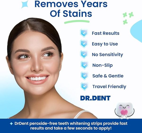 DRDENT Professional Teeth Whitening Strips 7 Treatments - Image 2