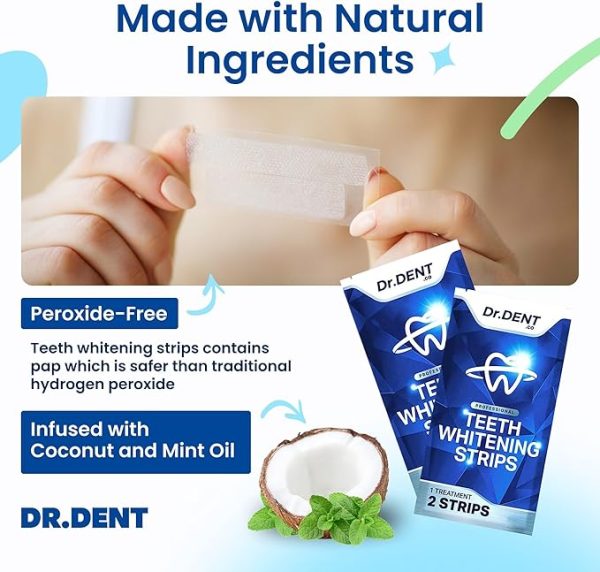 DRDENT Professional Teeth Whitening Strips 7 Treatments - Image 3