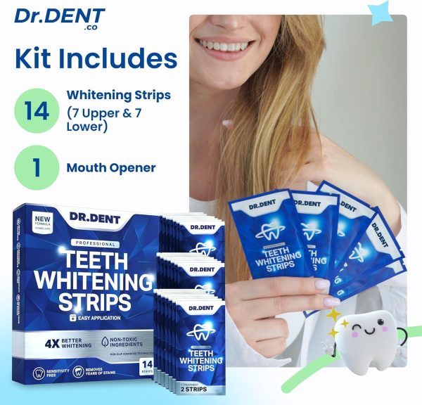 DRDENT Professional Teeth Whitening Strips 7 Treatments - Image 5
