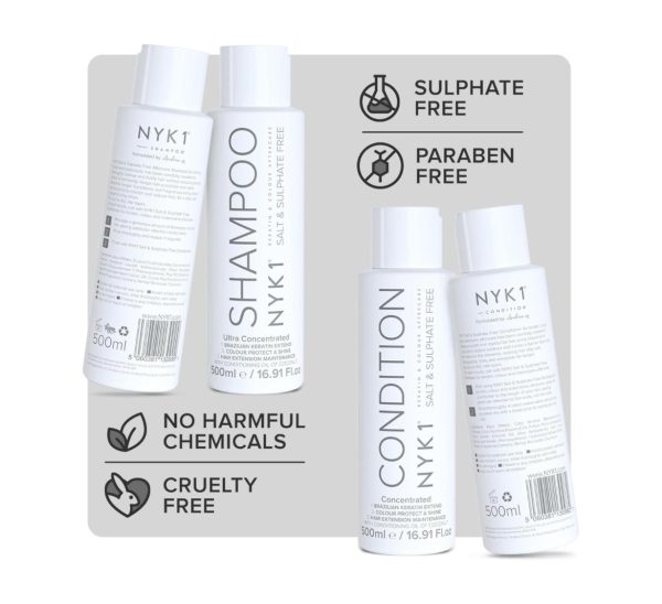 NYK1 Sulphate Free Hair Shampoo And Conditioner Set (500ml x2) - Image 3