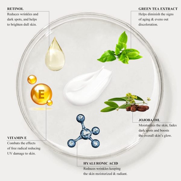 KLEEM ORGANICS Neck Firming Cream with Peptides & Retinol - Image 3